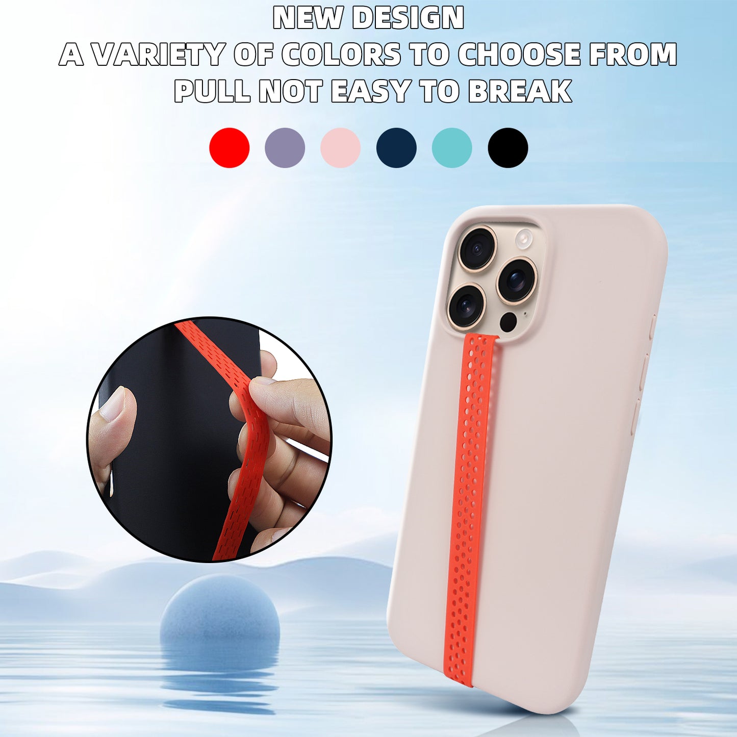 Under $10 the best present： Breathable new upgraded fashion Silicone Phone Strap