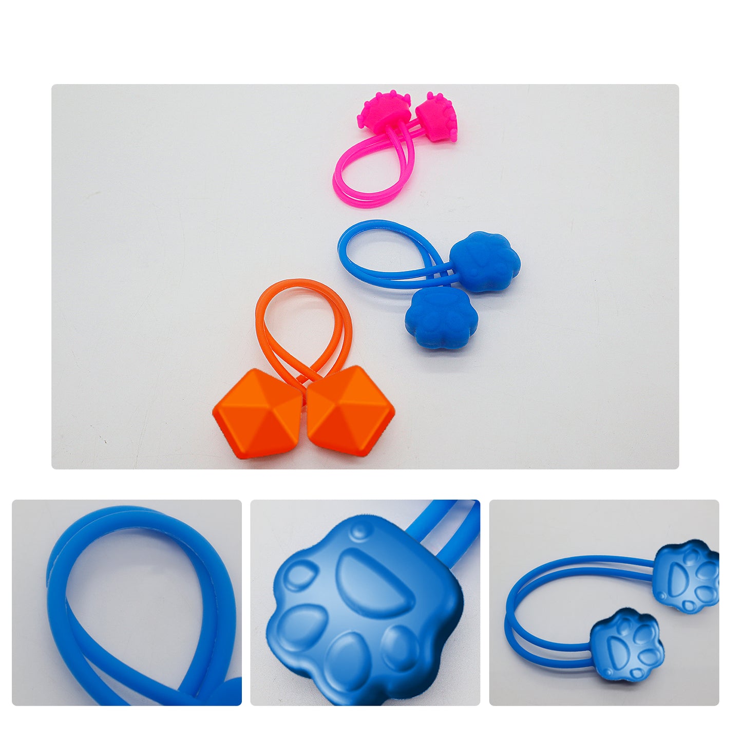 Zevgov Exquisite children's silicone headband, suitable for most life scenes, children will love it very much. silicone ponytail holder head ropes Silicone head bead rope headband with silicone grip silicone rubber band